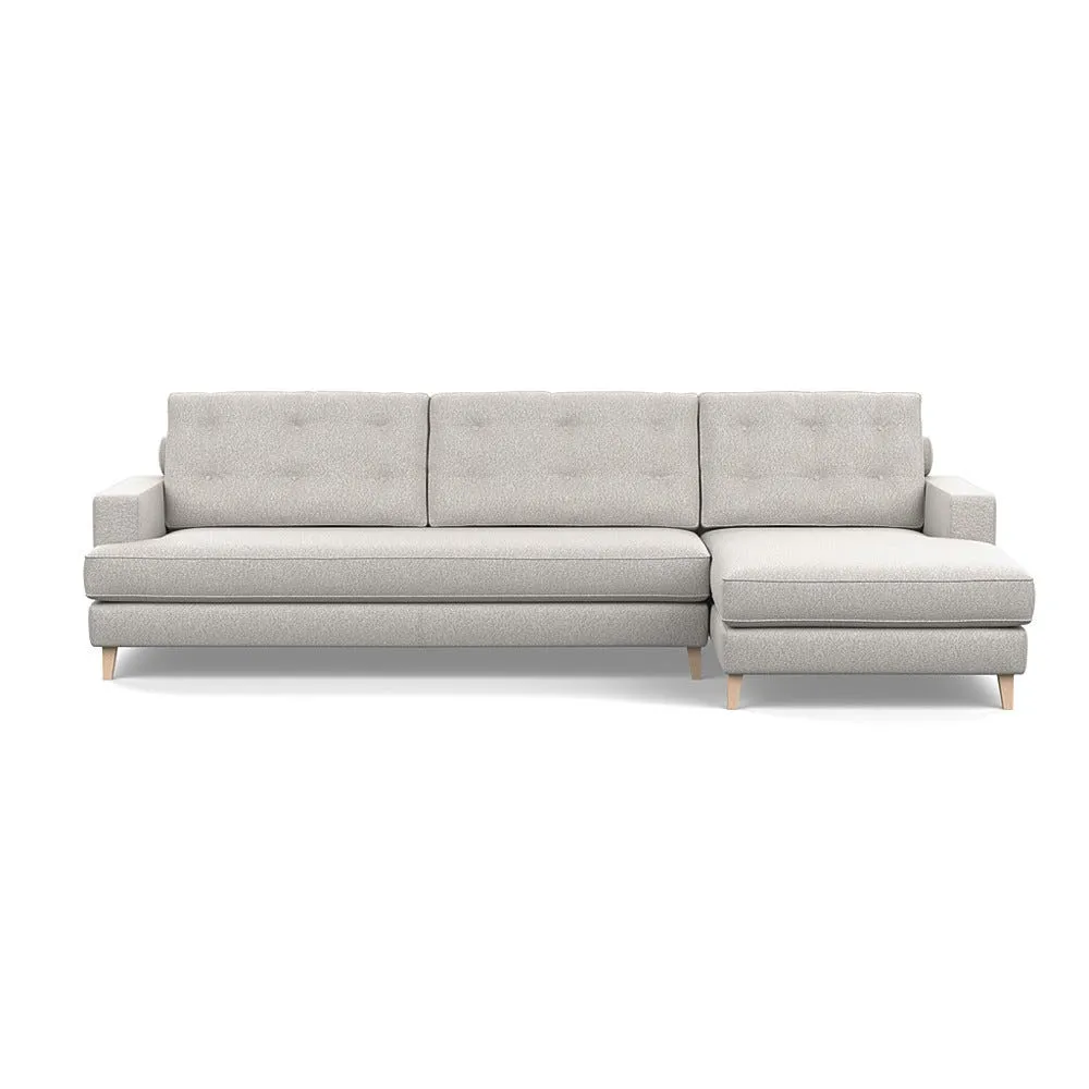 Heal's Mistral Right Hand Facing Corner Sofa Chunky Boucle Ecru Natural Feet 1