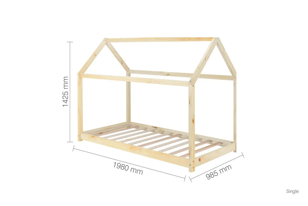Birlea House Bed in Light Brown 6