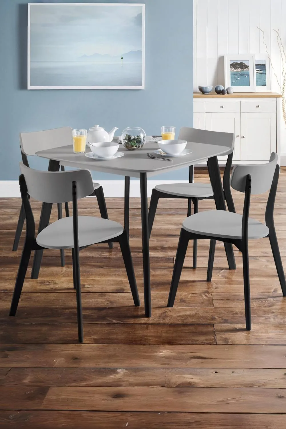 Julian Bowen Casa Square 4 Seater Dining Table in Grey 2