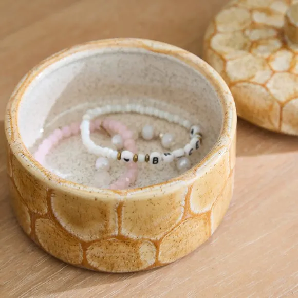 Mottled Ceramic Trinket Jar 2