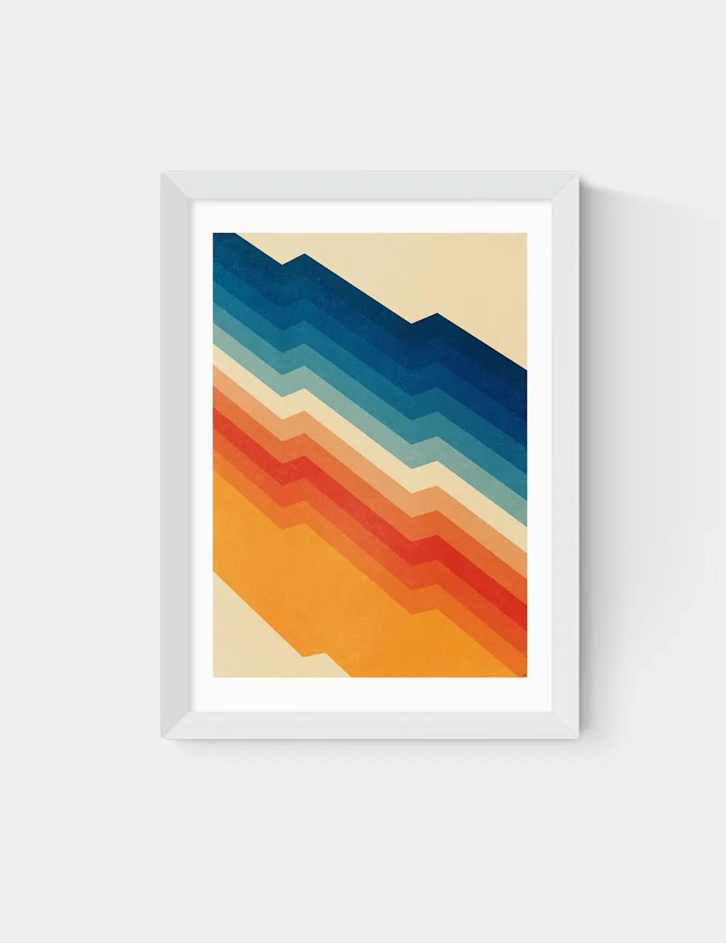East End Prints Abstract Framed Art White