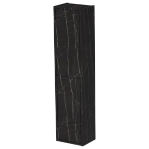 Wickes Tallinn Black Marble Push To Open Tower Unit - 1300 x 300mm