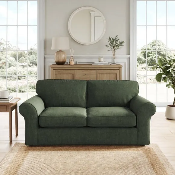 Flori Tonal Plush Chenille 2 Seater Sofa Bed 1
