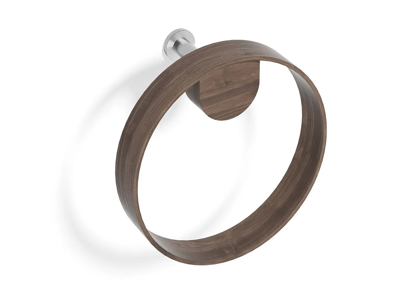 Wireworks Yoku Ring Towel Holder Walnut 1