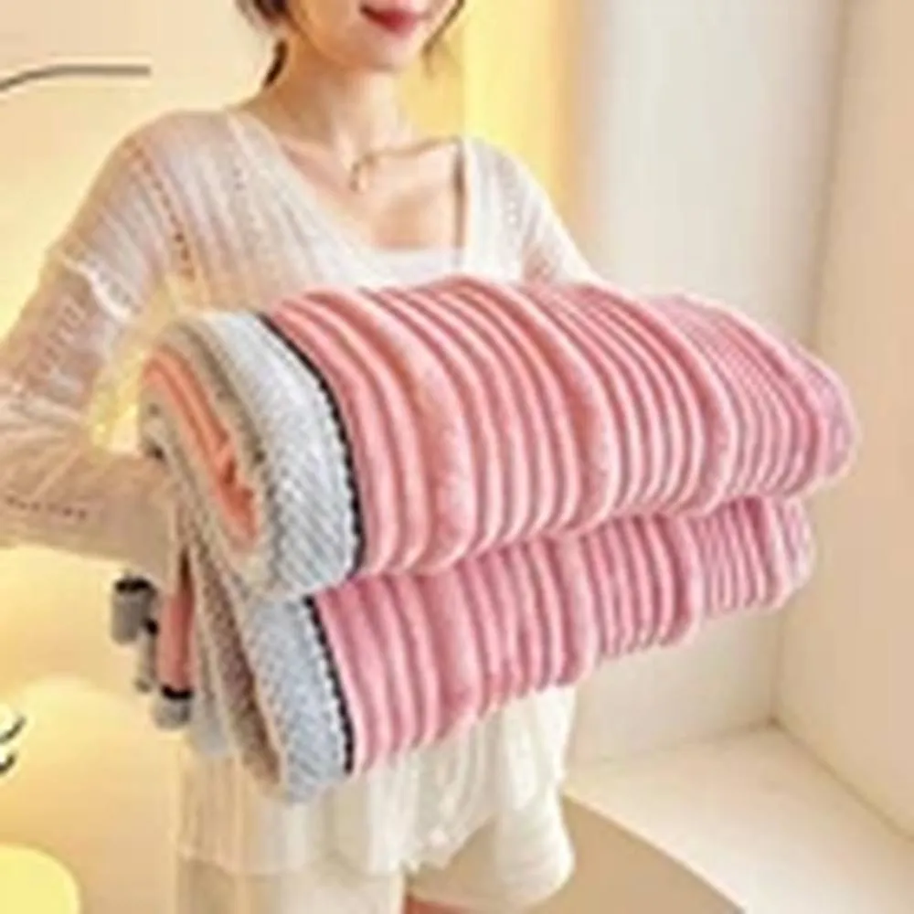 Havendro King - (200cm x 230cm) Pink Soft Fleece Throws Chunky Cord Blanket