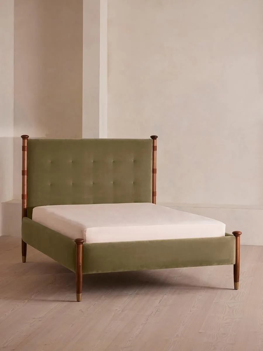 Paolo Bed, Super king, Velvet, Lichen