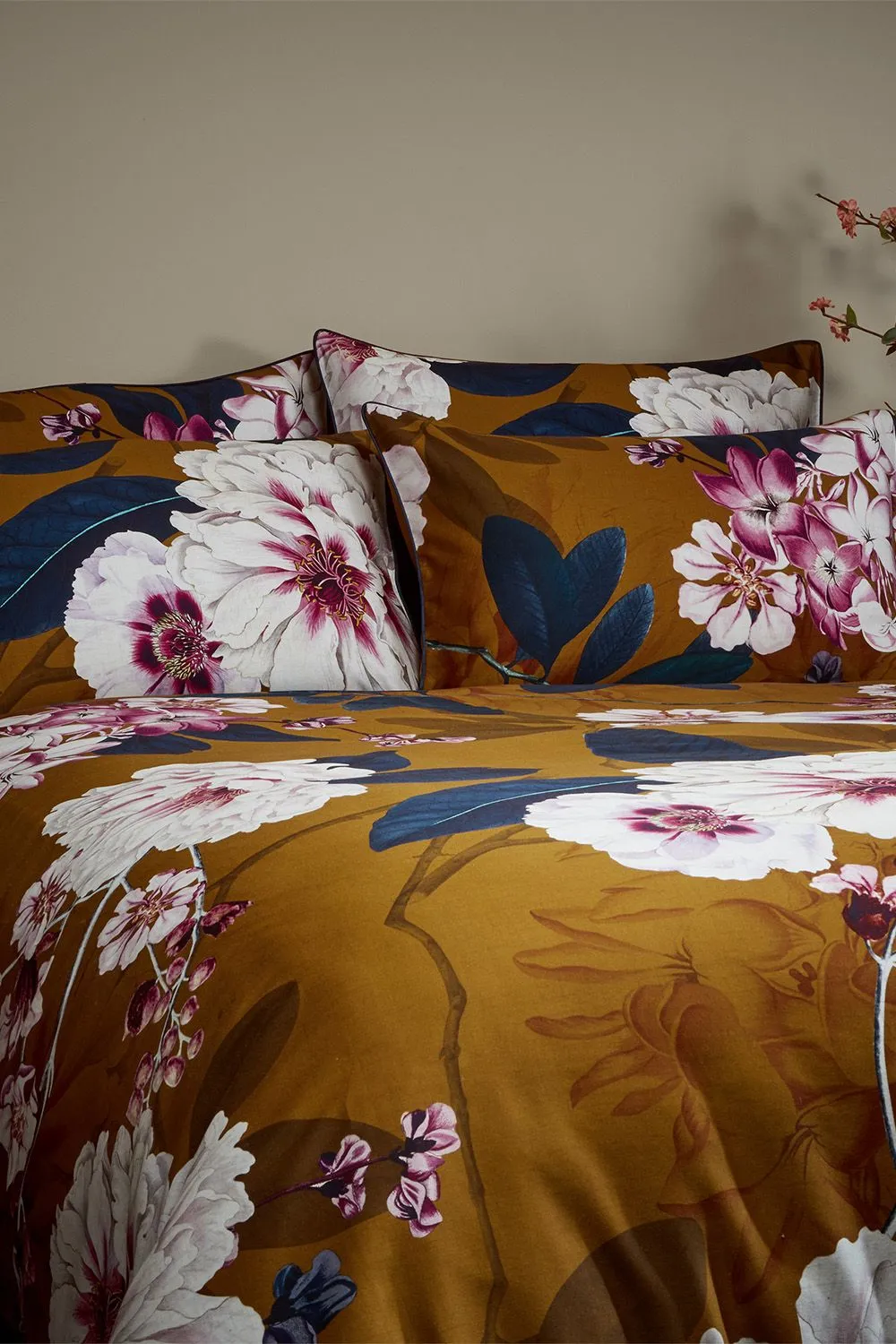 Paoletti Kyoto Floral 100% Cotton Duvet Cover Set 4