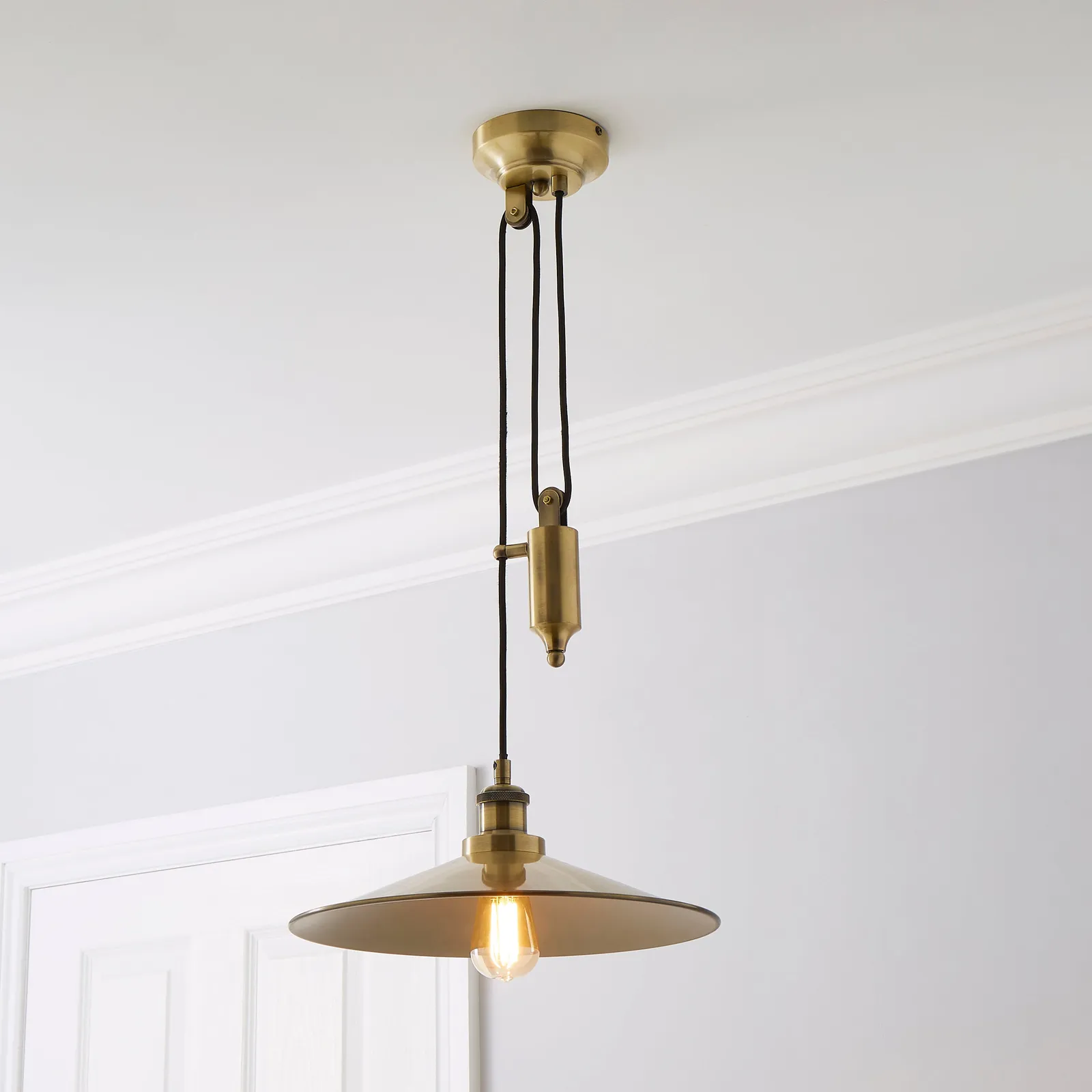 Churchgate Langton Rise and Fall Ceiling Fitting Gold