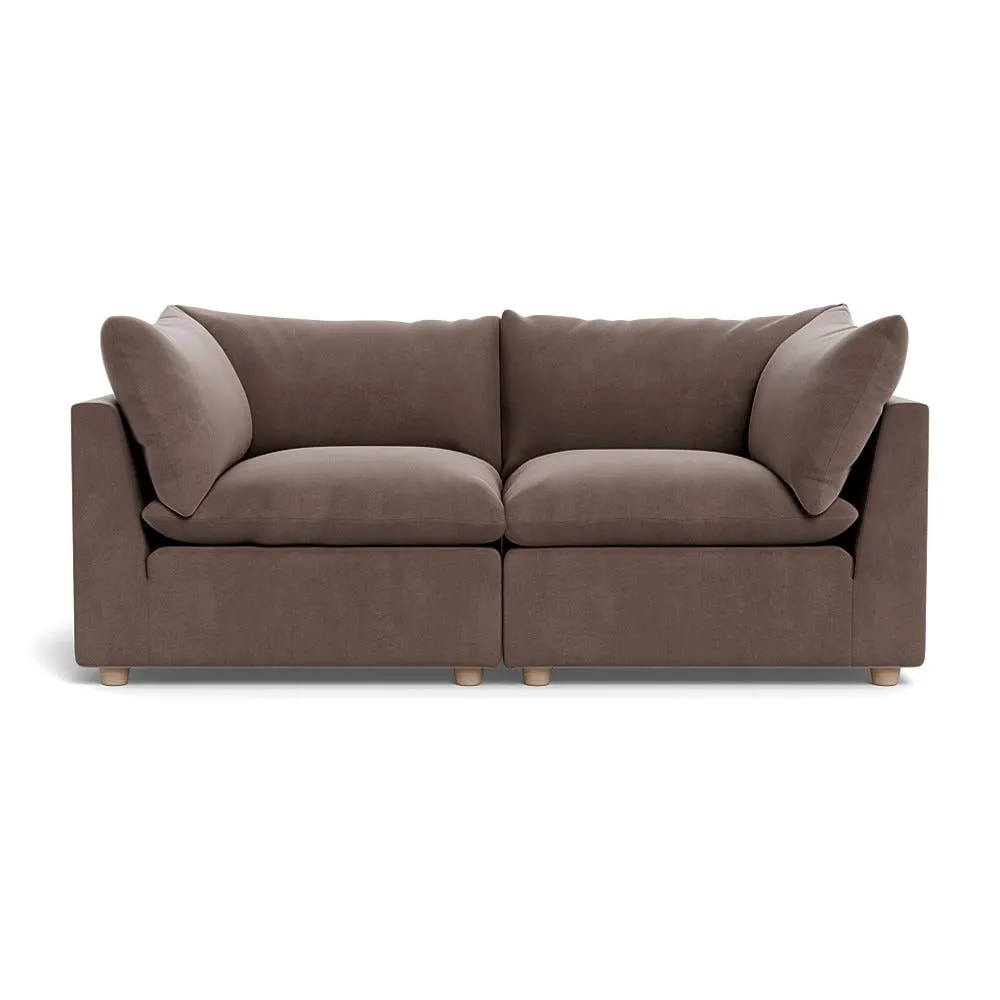 Heal's Astrid 3 Seater Sofa Smart Velvet Mouse Natural Beech Feet 1