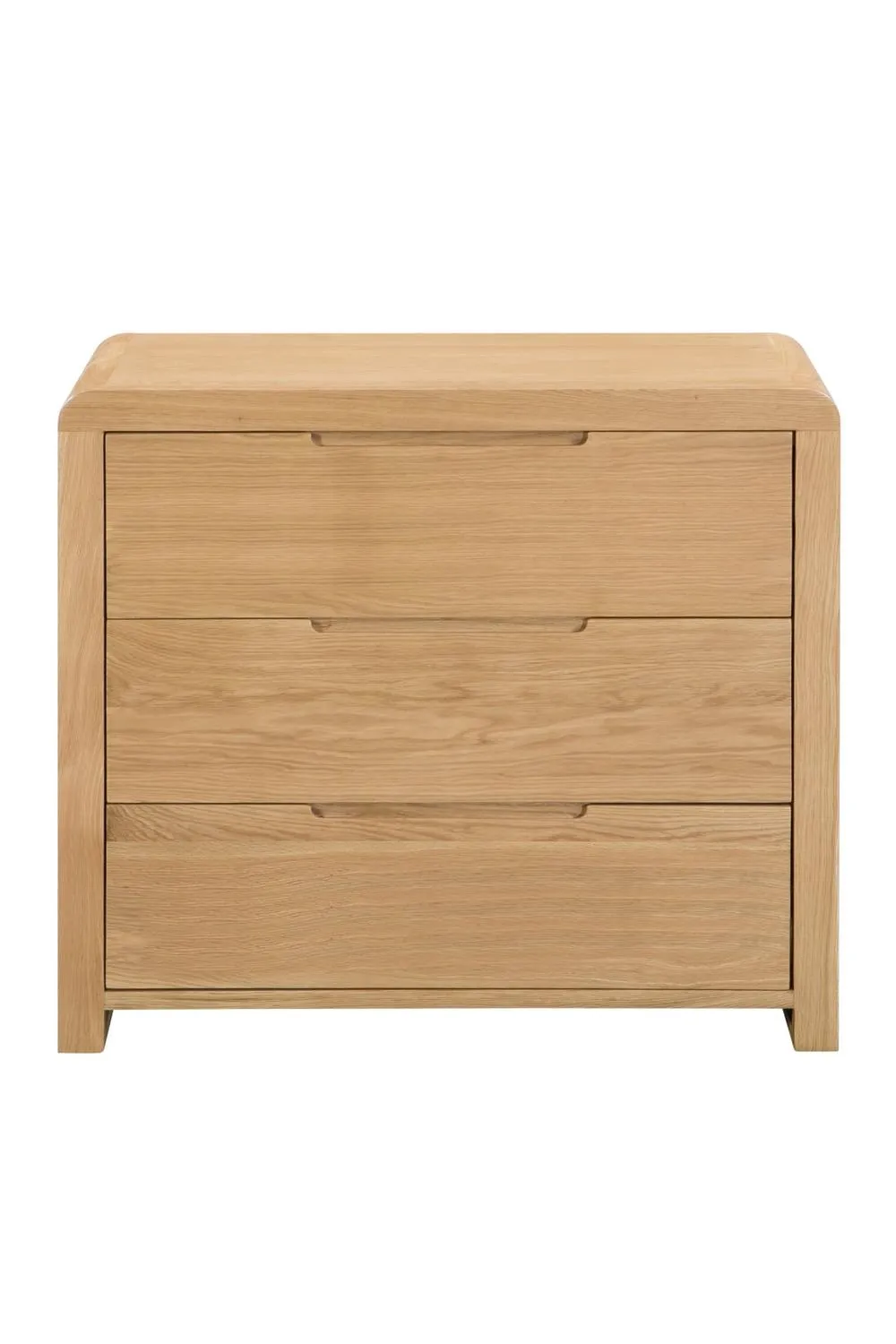 Julian Bowen Curve 3 Drawer Chest in Light Oak 5