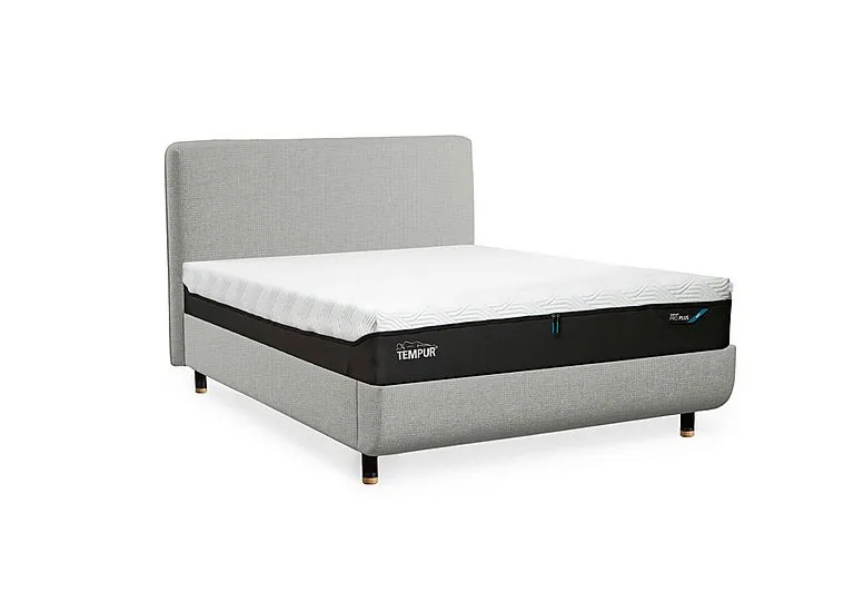 Arc Disc Ottoman Bed Frame with Form Headboard - King Size - Natural Ash