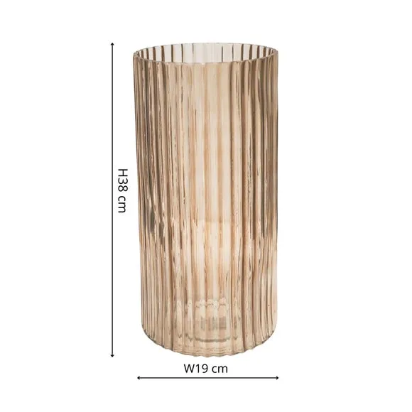 Daphne Ribbed Glass Vase 4