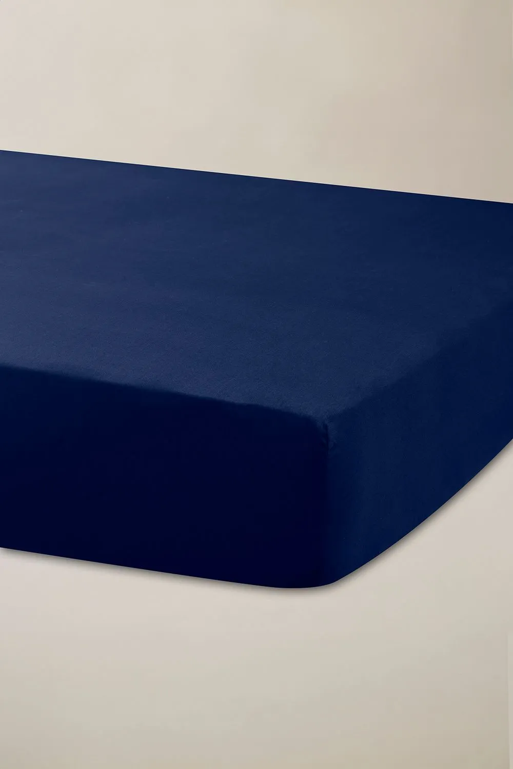 Ted Baker 'TB Plain Dye' Cotton Sateen Fitted Sheet in Navy 1