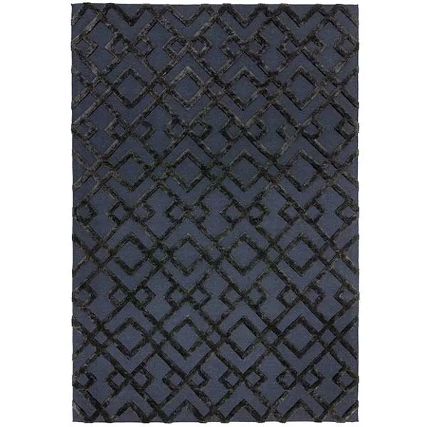 Dixon Rug  Black Trellis
