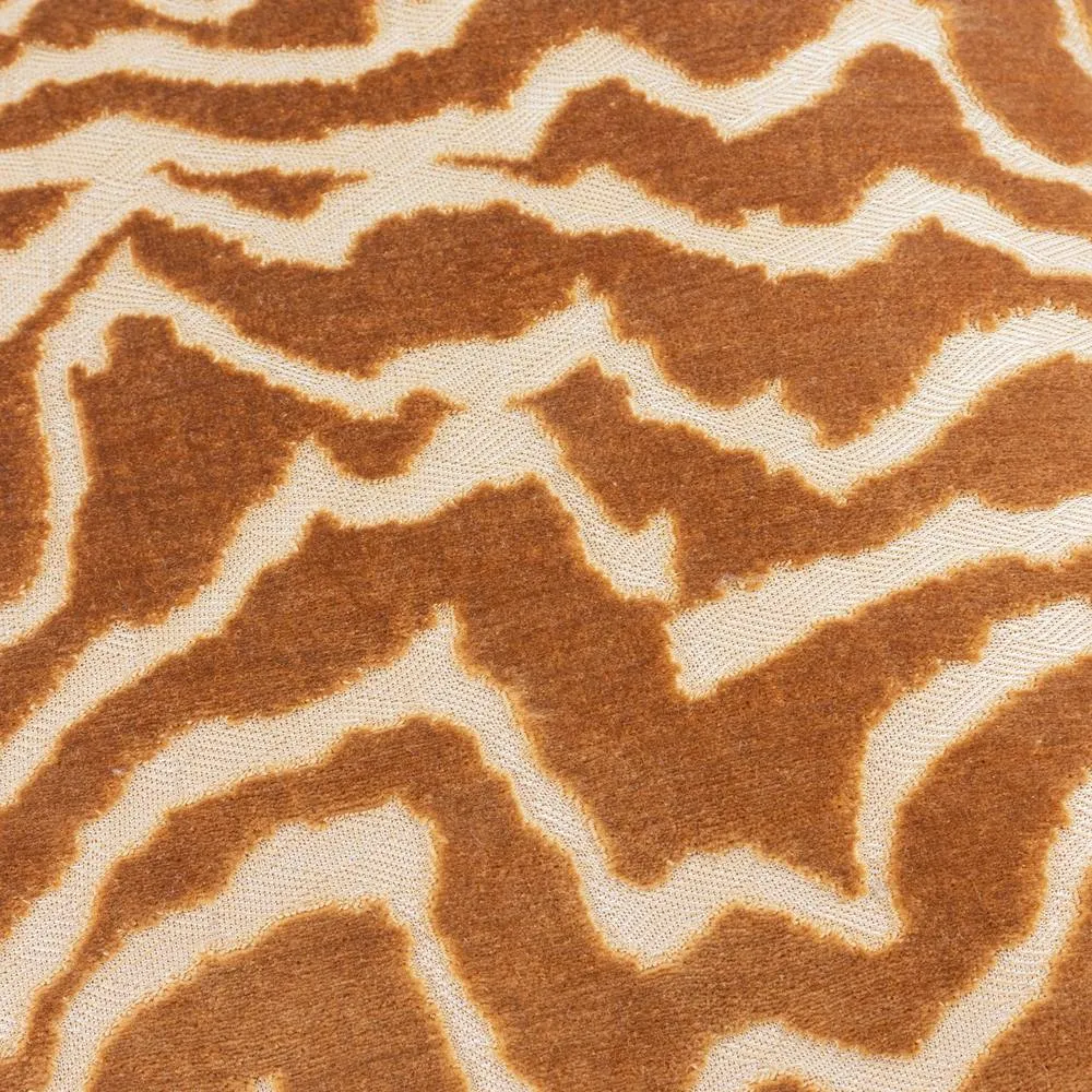 Paoletti Tierra Cut Velvet Abstract Cushion in Bronze 4