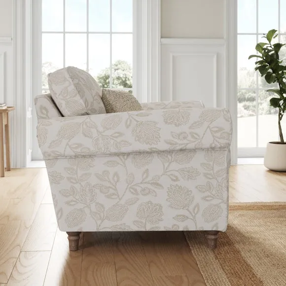 Flori Woven Floral Fabric Armchair 2