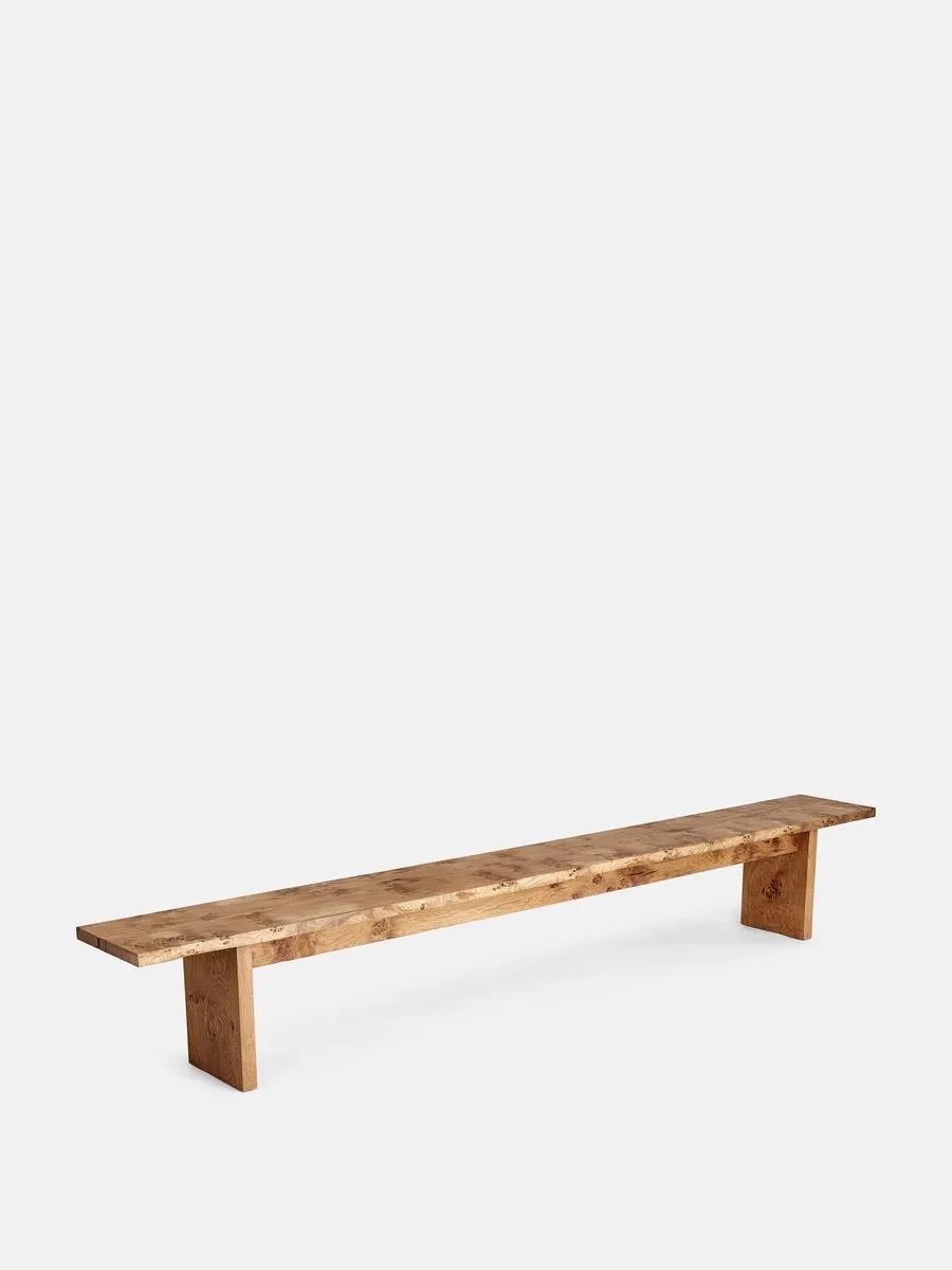 Calne Bench, Aged Oak, 270cm