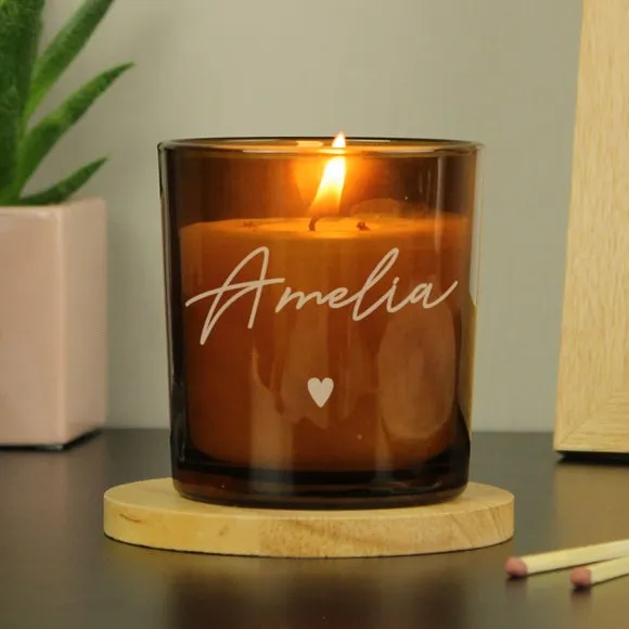 Personalised Glass Candle 2