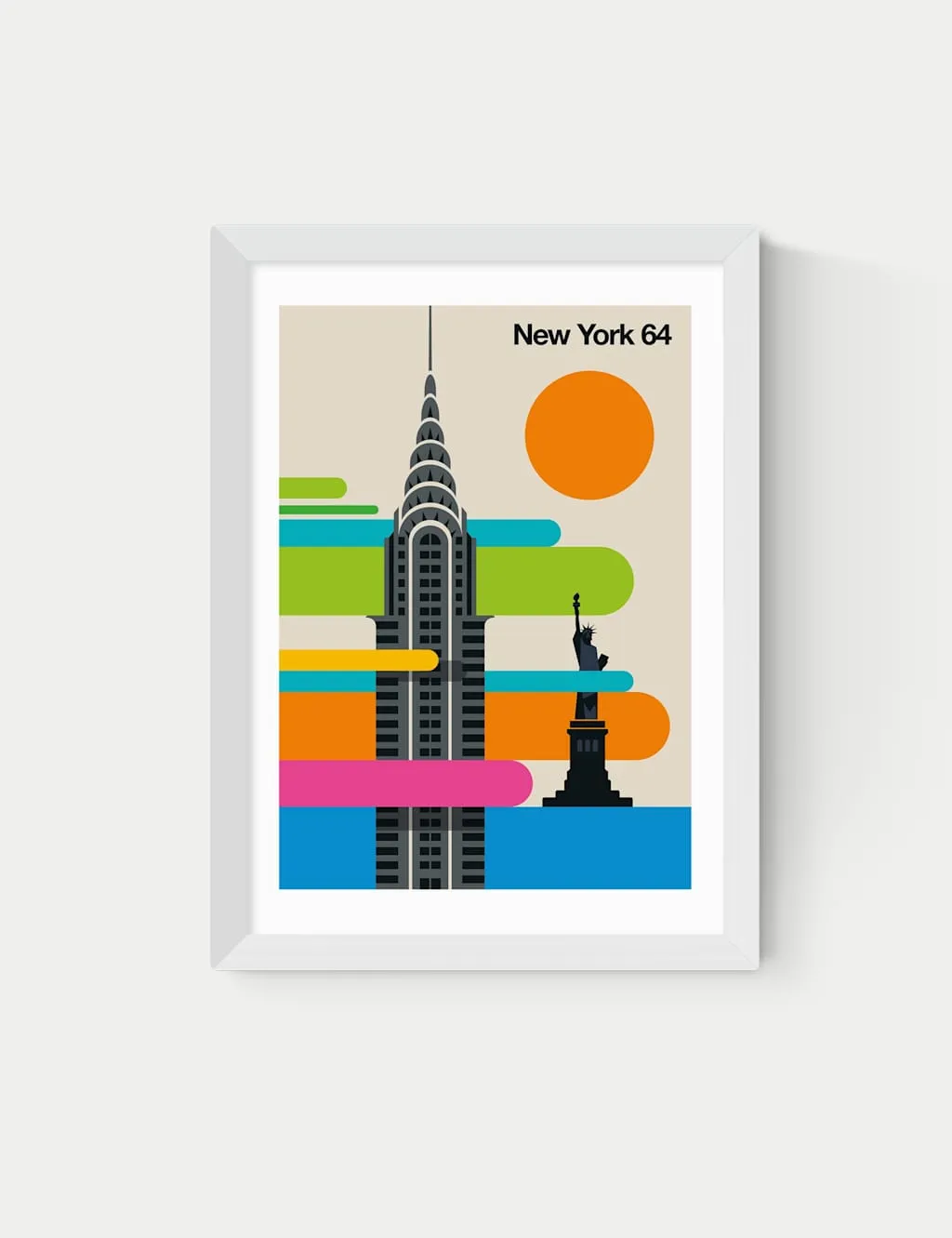 East End Prints New York 64 Framed Art White