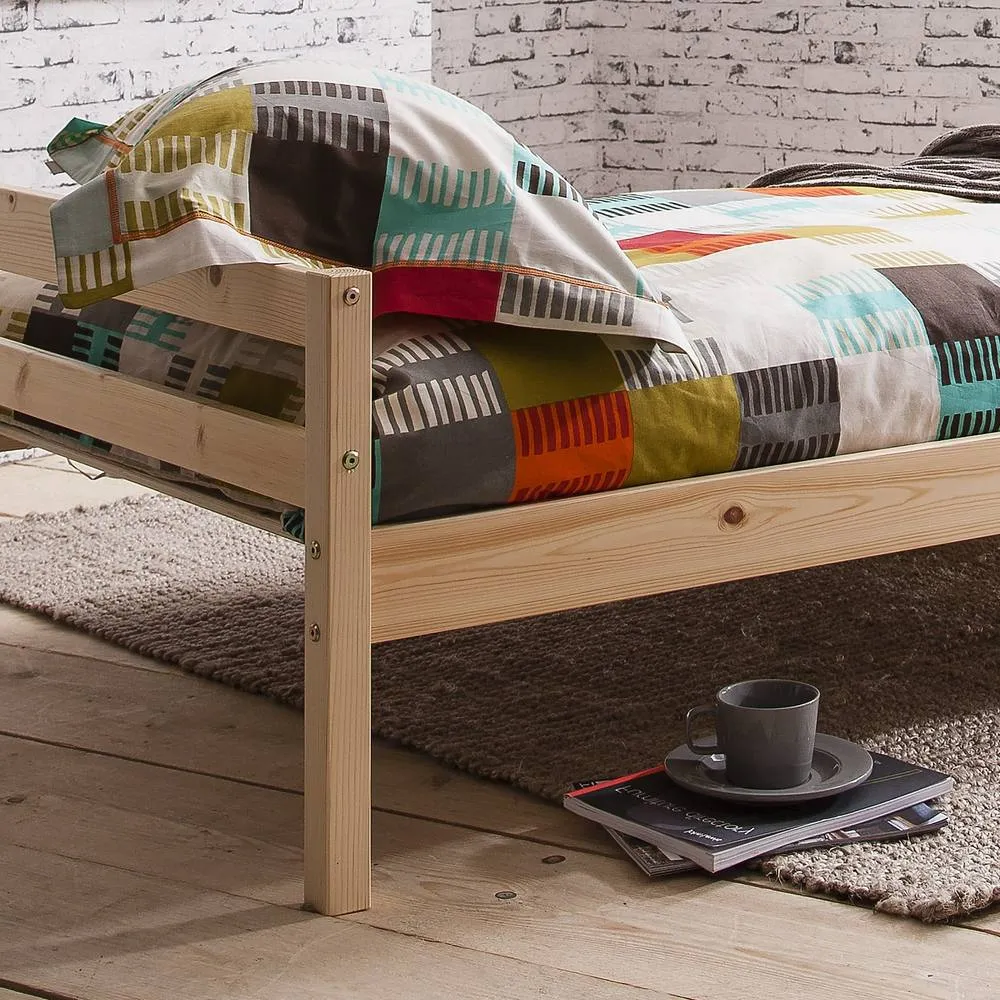 Nöa and Nani Sussex Single Bed 3ft Bed Frame in Natural Pine in Brown 4