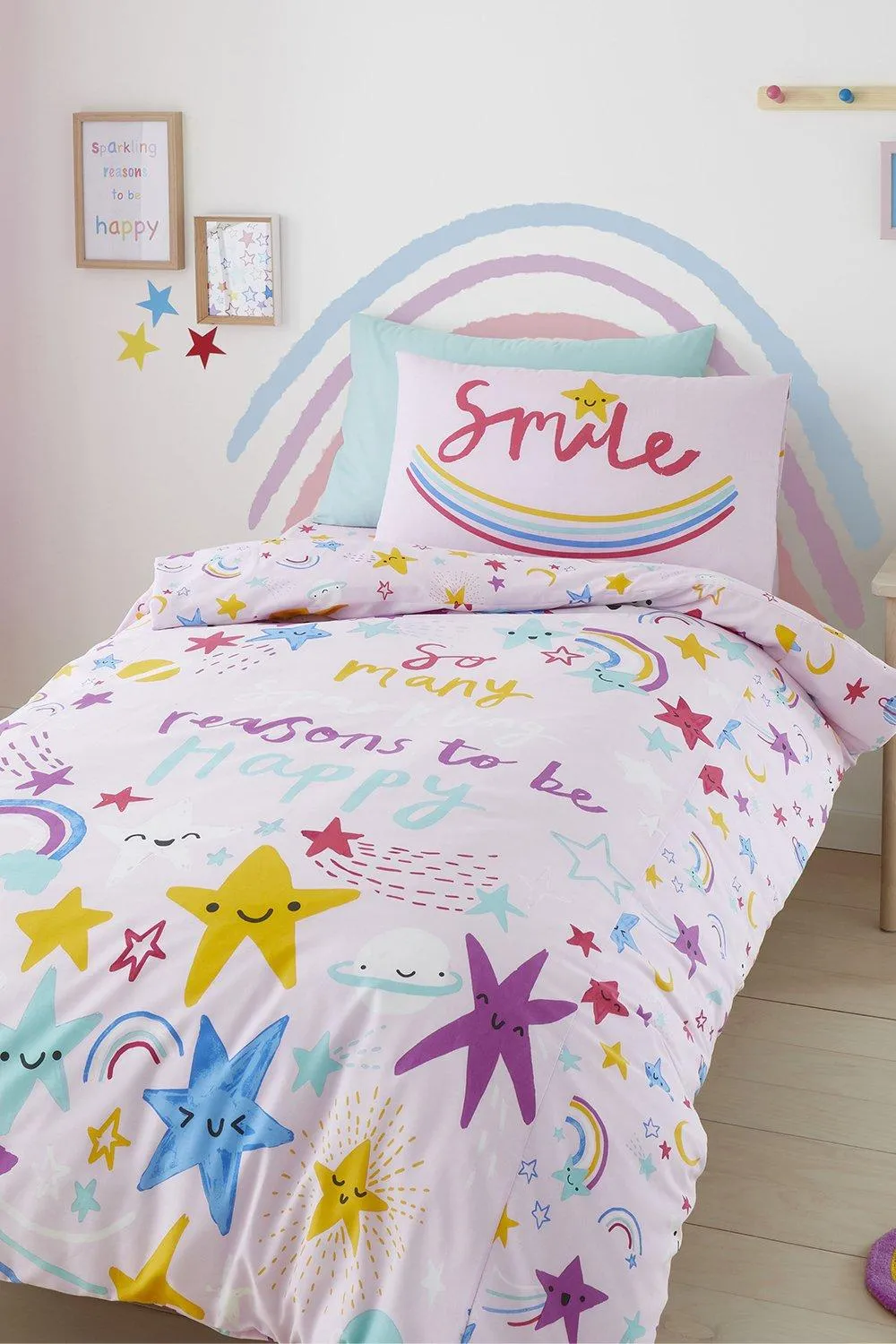Happy Stars Single Duvet Set