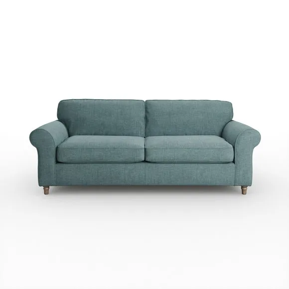 Flori Tonal Plush Chenille 4 Seater Sofa 6