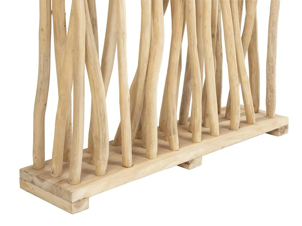 Vente-unique Set Of 2 Teak Wood Room Dividers - W. 100 X D. 25 X H. 180 Cm in Light Oak 6
