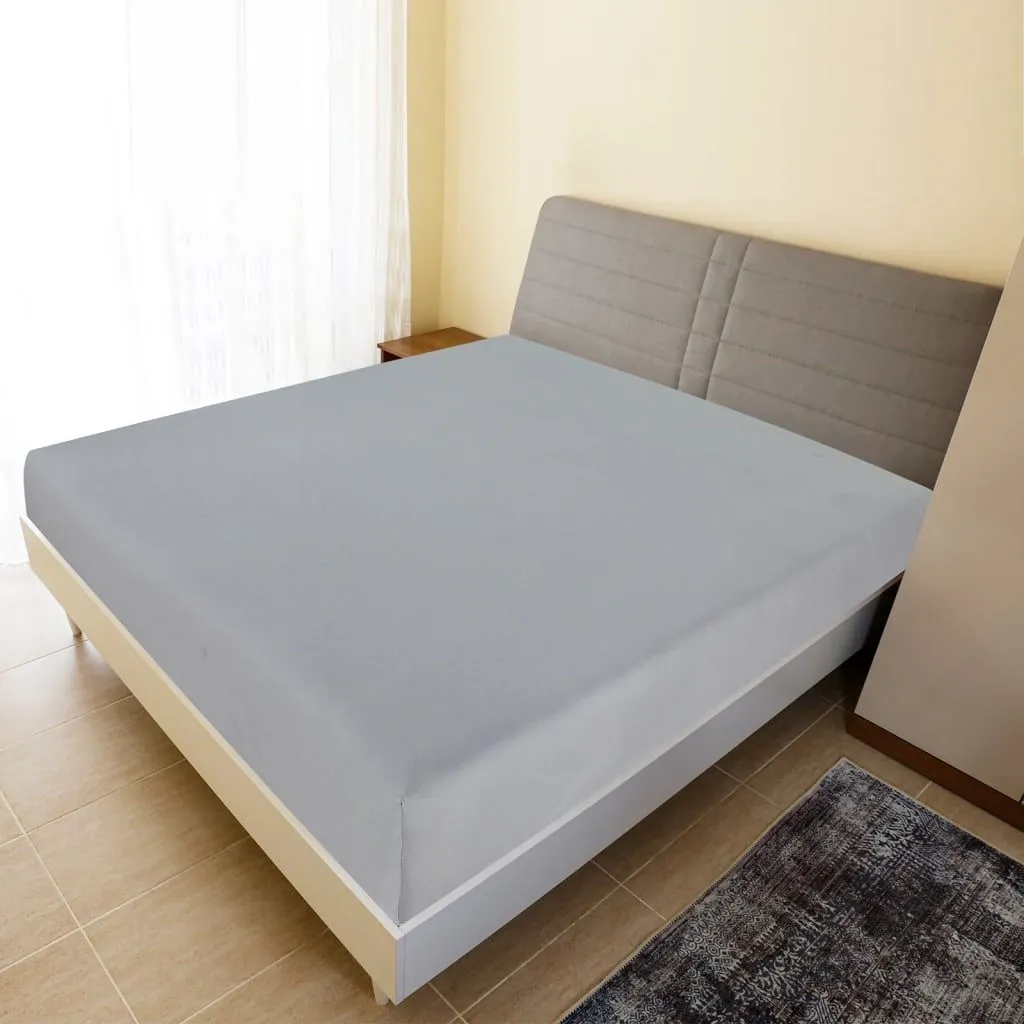 Berkfield Home Jersey Fitted Sheet Grey 100x200 cm Cotton