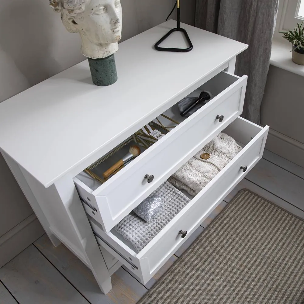 Nöa and Nani Karlstad Chest of Drawers 3 Drawer Wide in White 4