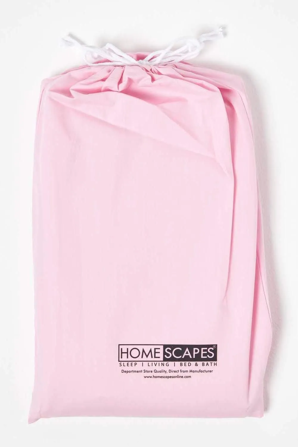 Homescapes Cotton Cot Bed Fitted Sheets 200 Thread Count, 2 Pack in Pink 5