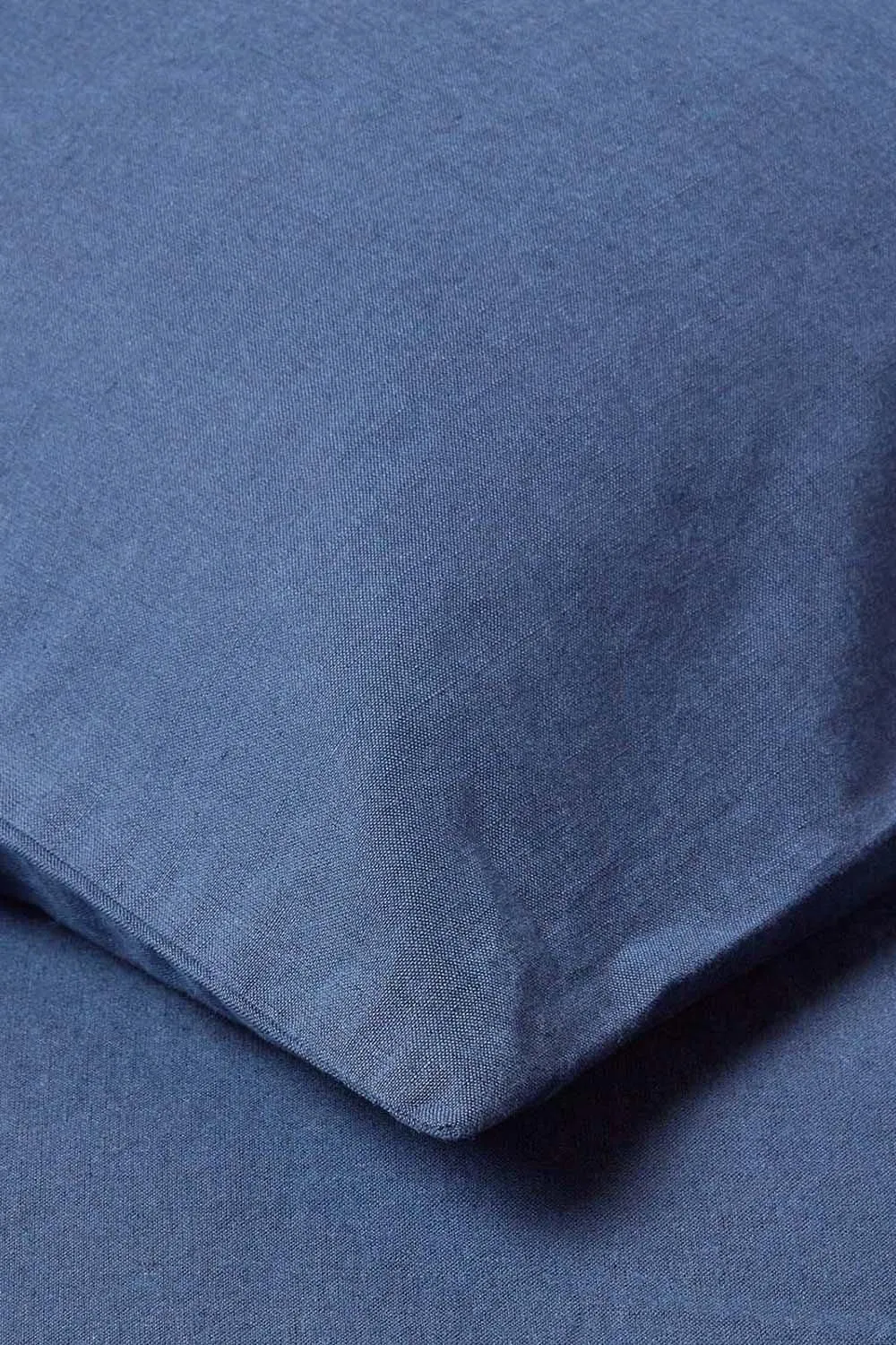 Homescapes European Linen Pillowcase, 60 x 60 cm in Navy 6