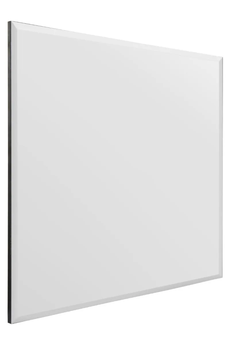 MirrorOutlet All Glass Modern Bevelled Square Wall Mirror 27" X 27" (70x70CM) in Silver 3