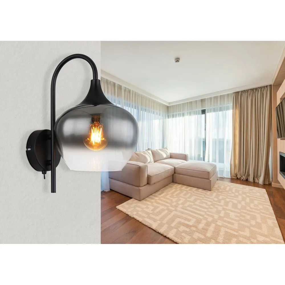 Netlighting Maxy Dome Wall Lamp Matt Black 1x E27 4