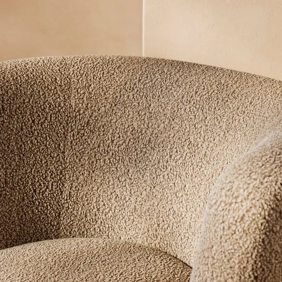 Rhetta Sherpa Chair and Footstool 3