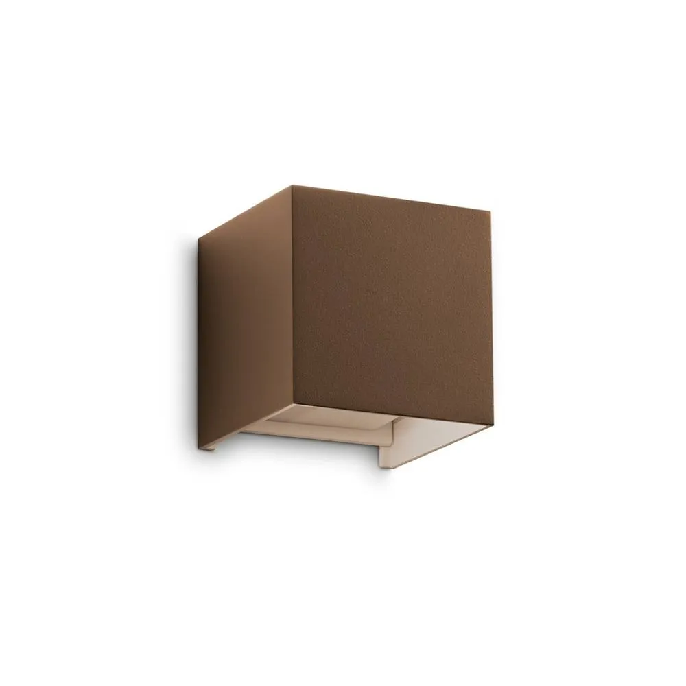 Netlighting Atom 10cm Outdoor Up Down Wall Lamp Coffee 2x LED 1200lm 4000K IP54 in Brown