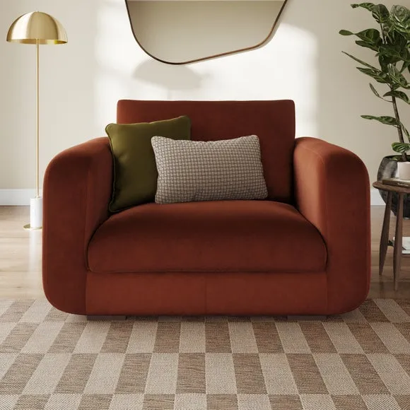 Luca Matte Soft Velvet Snuggle Chair 1