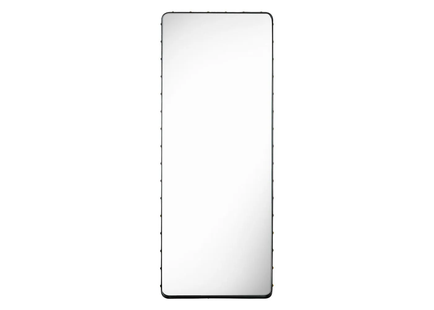 Gubi Adnet Rectangular Wall Mirror 70 x 180cm Black Leather 1