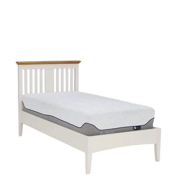 Carrington Single Bedframe  Ivory and Oak