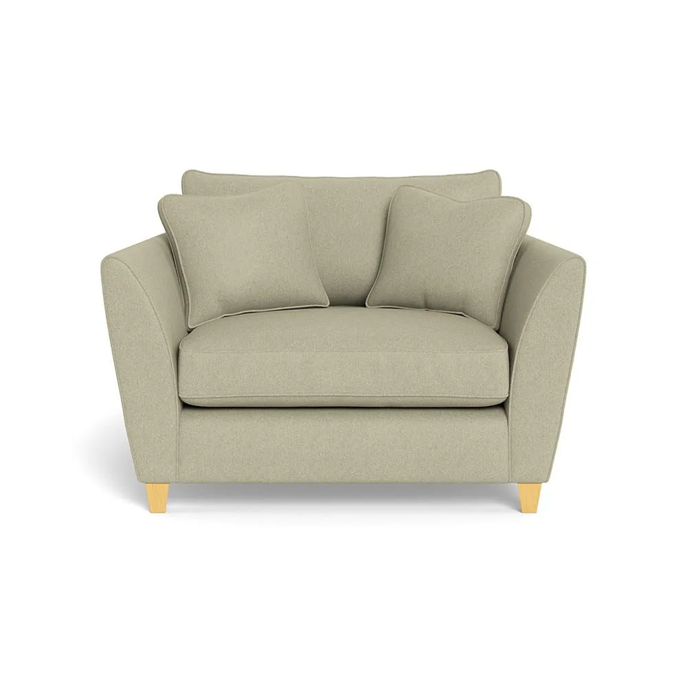Heal's Torino Loveseat Cotton Grain Mid Brown Feet 1