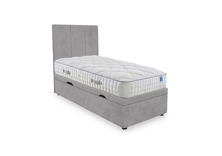 Memory Luxe Side Lift Ottoman Divan Set - Small Single - Lace Dolphin