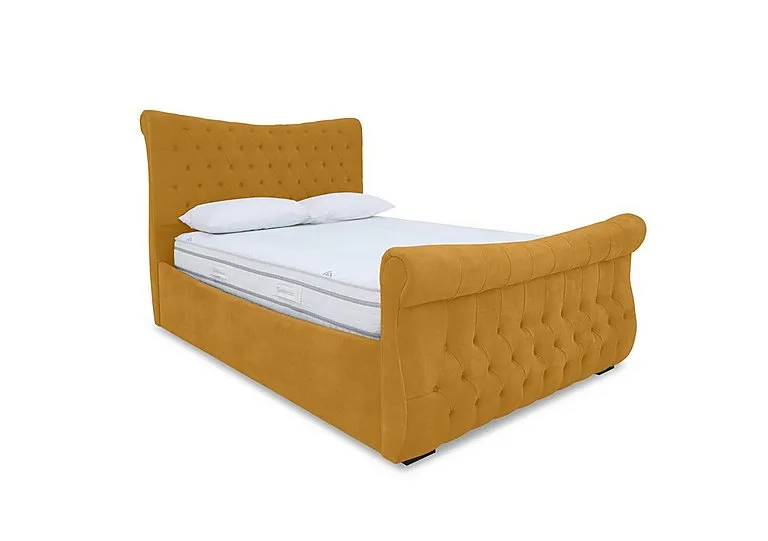 Lance Right Hand Side Opening Ottoman Bed Frame - Small Double - Plush Corn