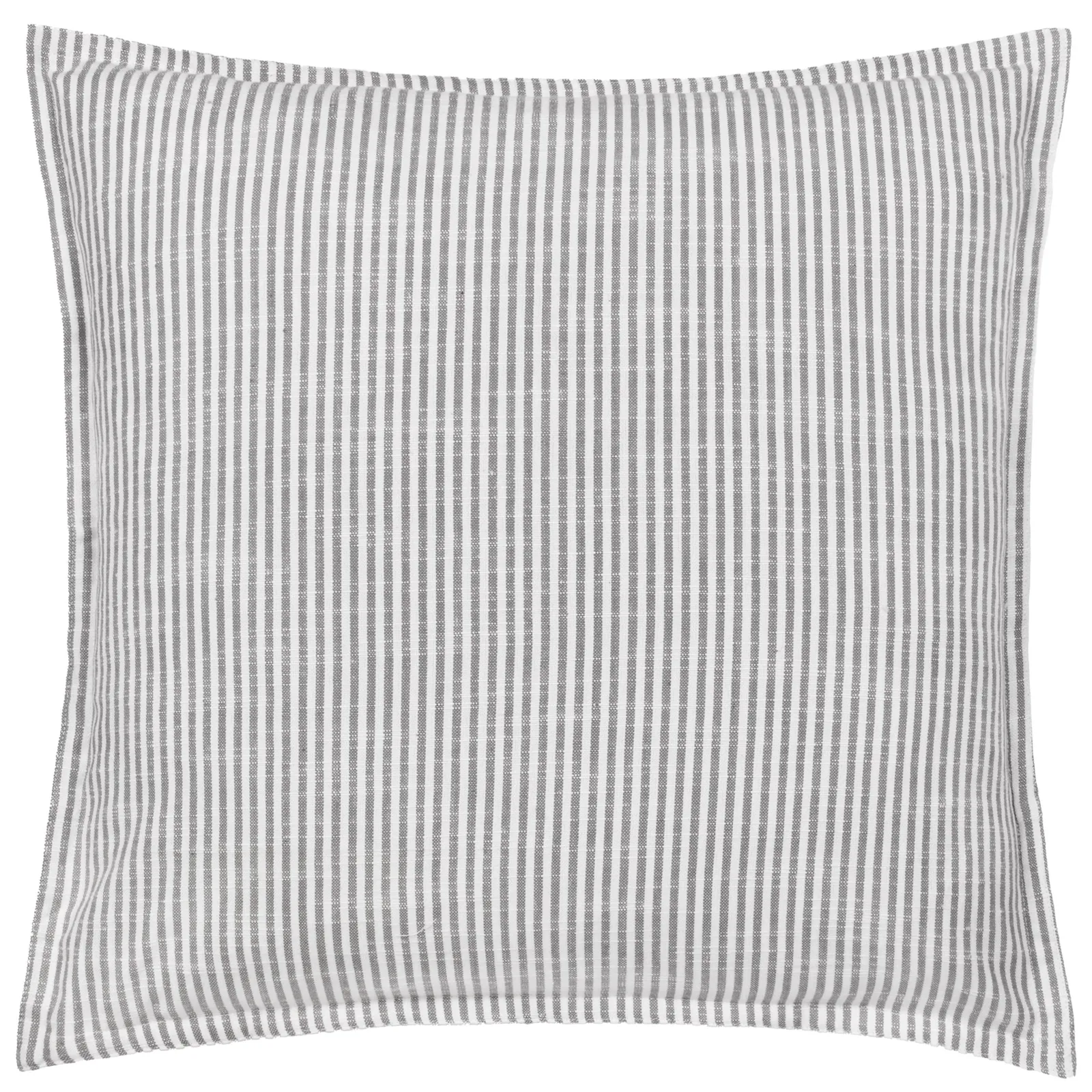 Yard Truro Stripe Reversible 100% Cotton Cushion in Grey 2