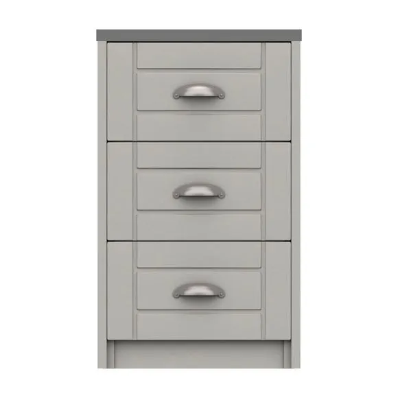 Darwin 3 Drawer Bedside Table