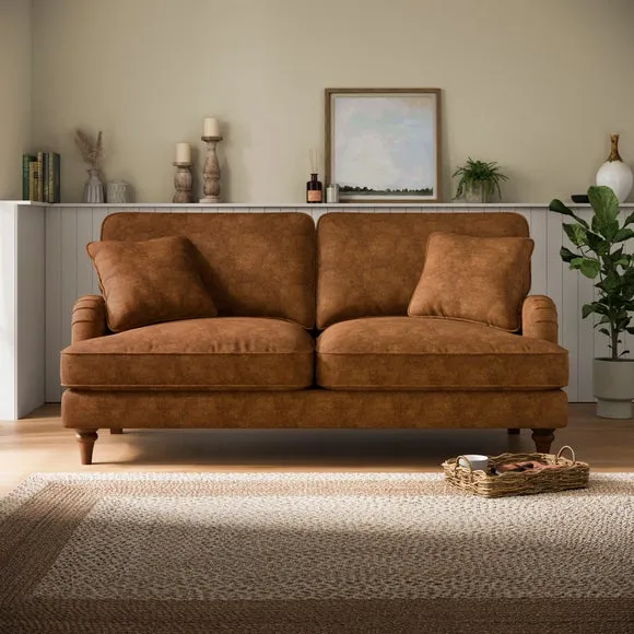 Beatrice II Relaxed Faux Leather 3 Seater Sofa Bed 2