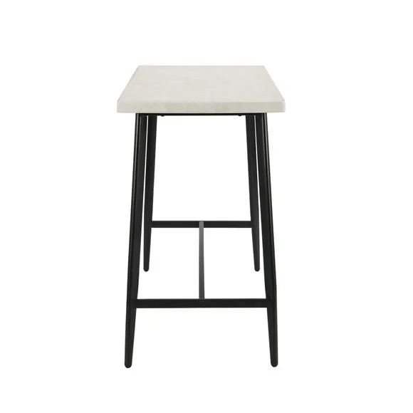 Zuri 2 Seater Rectangular Bar Table, Grey Concrete Effect 4