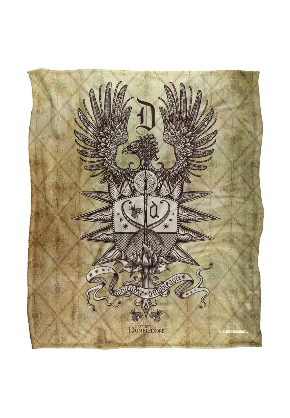 Warner Brothers Fantastic Beasts The Secrets Of Dumbledore Officially Licensed Silky Touch Super Soft Throw Blanket 152 x 127 cm in White