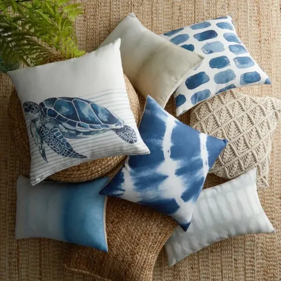 Watercolour Turtle Square Cushion Cover 5