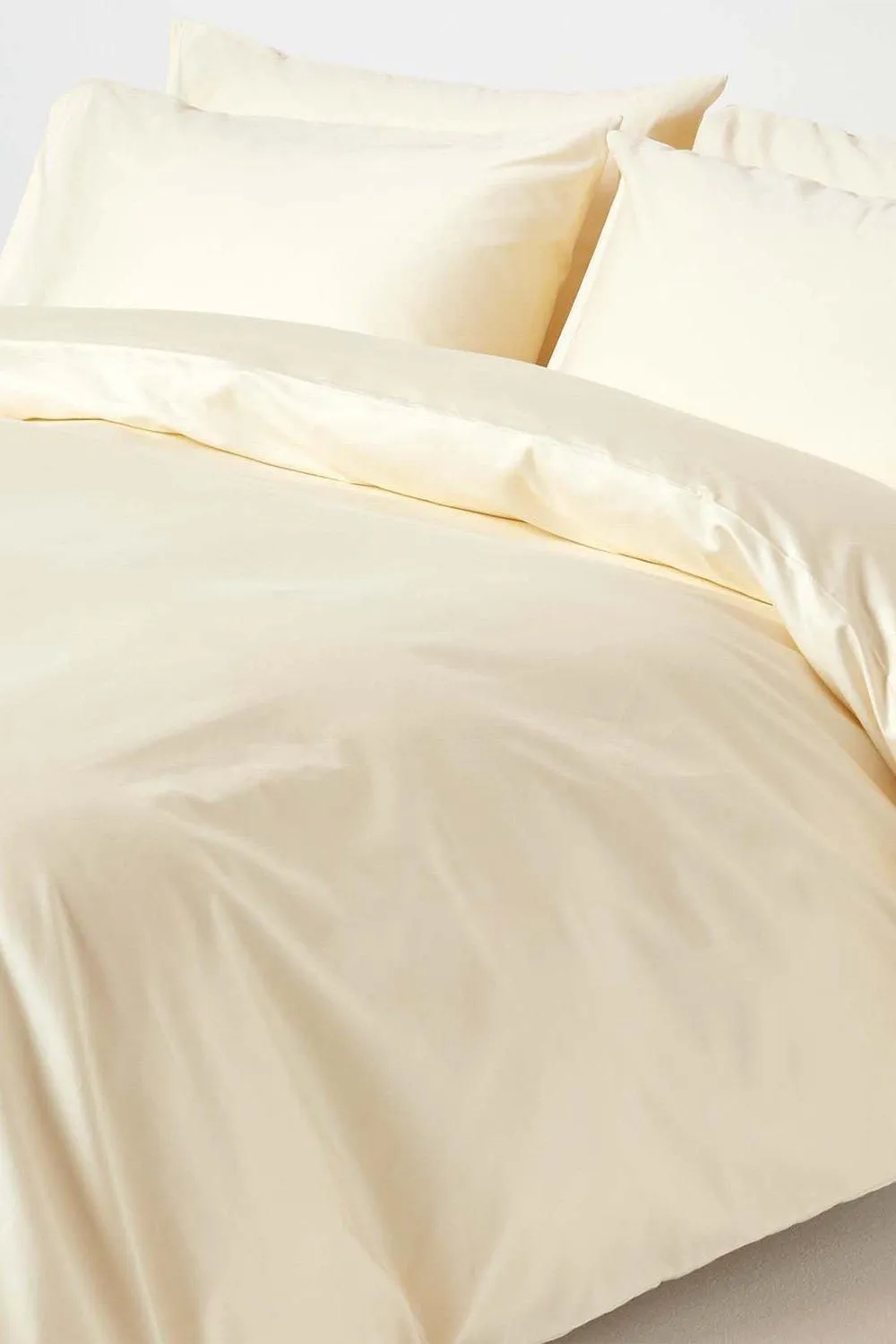 Homescapes Egyptian Cotton Duvet Cover with Pillowcase 1000 TC in Cream 2