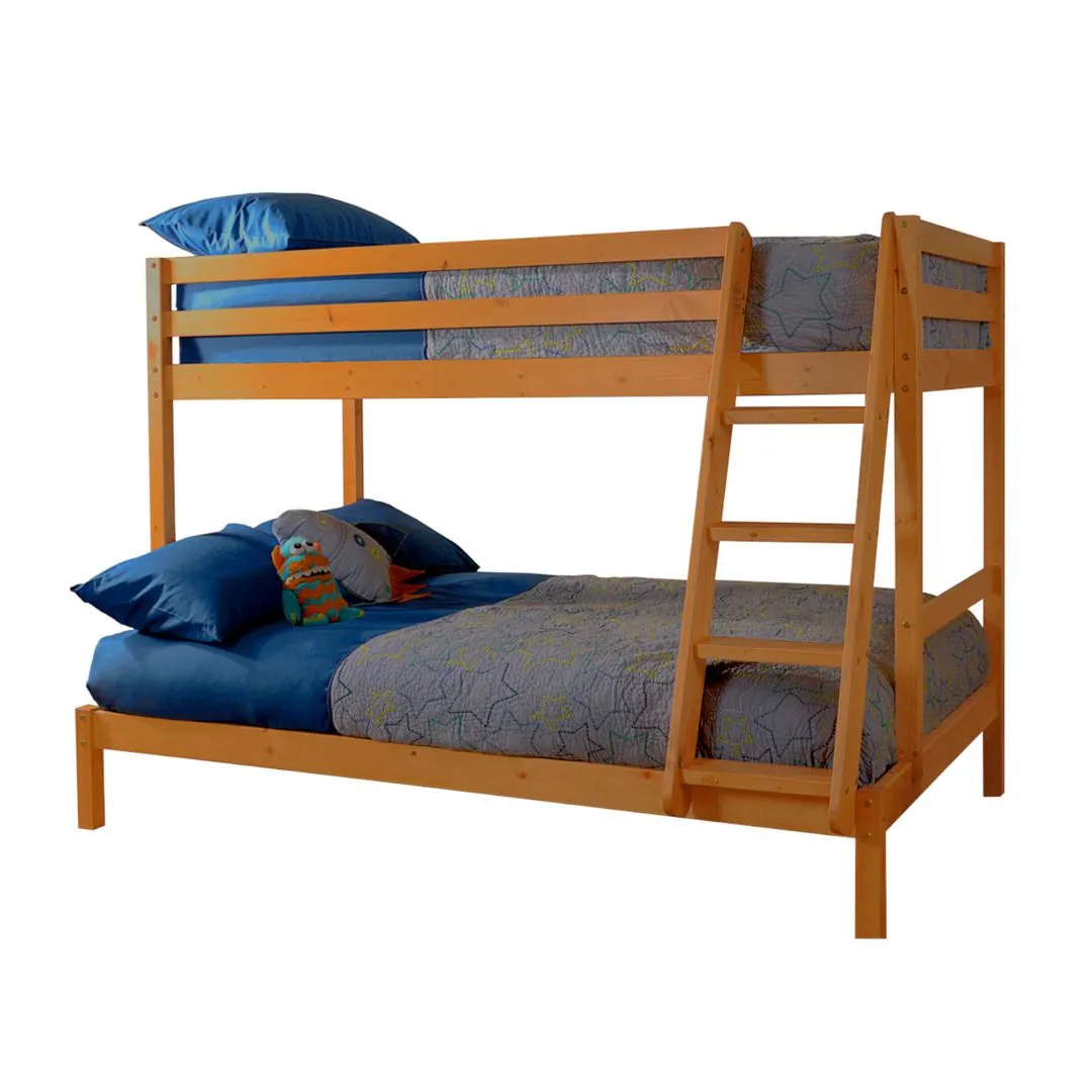 Comfy Living Ltd Wooden Triple Bunk 3ft/4ft In Various Colours in Light Brown 2