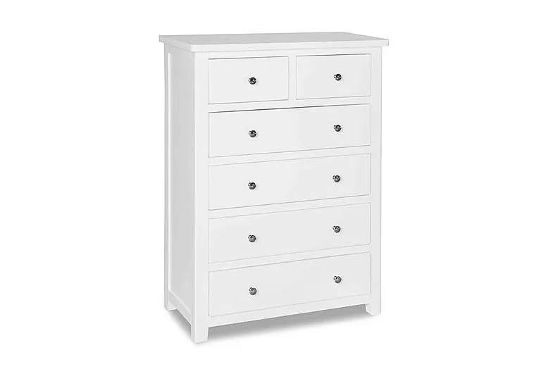 Grace 2+4 Drawer Chest - White